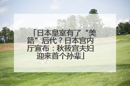 日本皇室有了“美籍”后代？日本宫内厅宣布：秋筱宫夫妇迎来首个孙辈