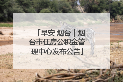 早安 烟台｜烟台市住房公积金管理中心发布公告