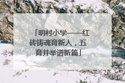 明村小学——红砖铸魂育新人，五育并举谱新篇