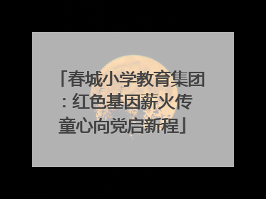 春城小学教育集团：红色基因薪火传 童心向党启新程