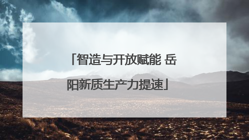 智造与开放赋能 岳阳新质生产力提速