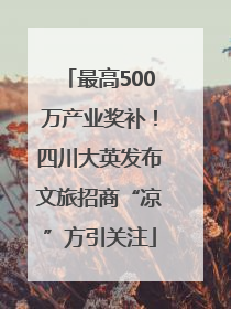 最高500万产业奖补！四川大英发布文旅招商“凉”方引关注