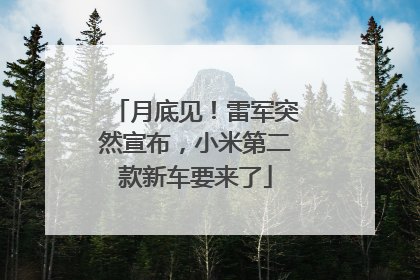 月底见！雷军突然宣布，小米第二款新车要来了