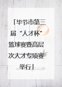毕节市第三届“人才杯”篮球赛暨高层次人才专项赛举行
