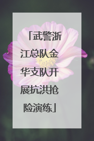 武警浙江总队金华支队开展抗洪抢险演练