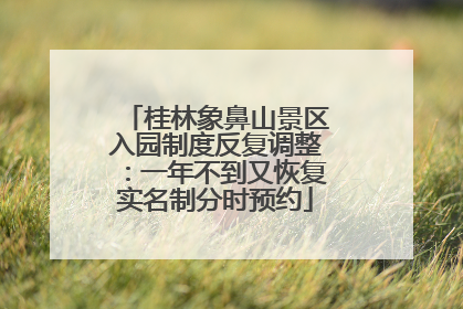 桂林象鼻山景区入园制度反复调整：一年不到又恢复实名制分时预约