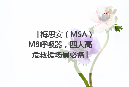 梅思安（MSA）M8呼吸器，四大高危救援场景必备