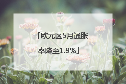 欧元区5月通胀率降至1.9%