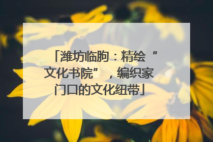 潍坊临朐：精绘“文化书院”，编织家门口的文化纽带
