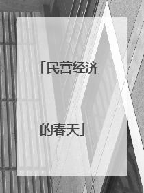民营经济的春天