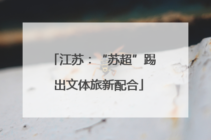 江苏：“苏超”踢出文体旅新配合