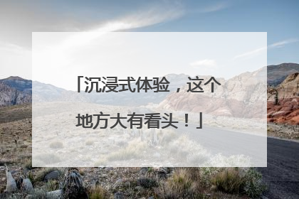 沉浸式体验，这个地方大有看头！