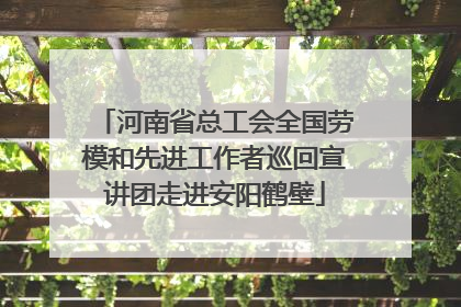 河南省总工会全国劳模和先进工作者巡回宣讲团走进安阳鹤壁