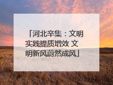 河北辛集：文明实践提质增效 文明新风蔚然成风