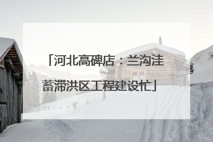 河北高碑店：兰沟洼蓄滞洪区工程建设忙