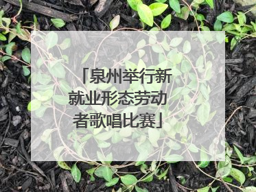 泉州举行新就业形态劳动者歌唱比赛
