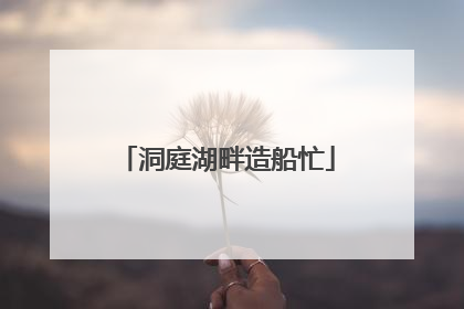 洞庭湖畔造船忙
