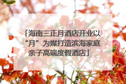 海南三正月酒店开业以“月”为媒打造滨海家庭亲子高端度假酒店
