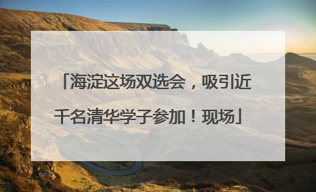 海淀这场双选会，吸引近千名清华学子参加！现场