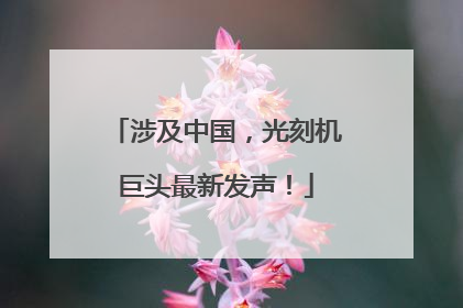 涉及中国，光刻机巨头最新发声！