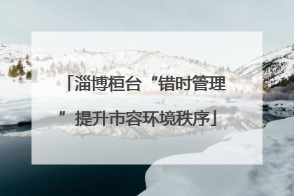 淄博桓台“错时管理”提升市容环境秩序