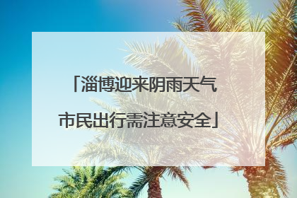 淄博迎来阴雨天气 市民出行需注意安全