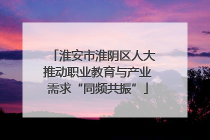 淮安市淮阴区人大推动职业教育与产业需求“同频共振”