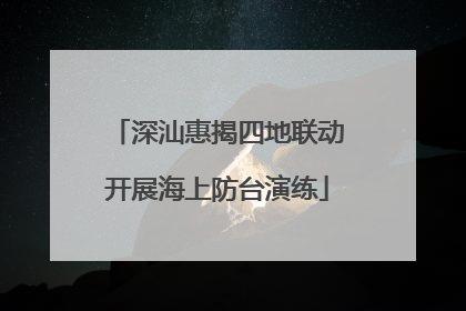 深汕惠揭四地联动开展海上防台演练