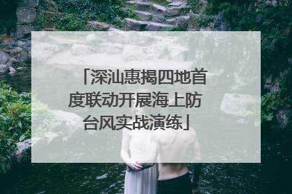 深汕惠揭四地首度联动开展海上防台风实战演练