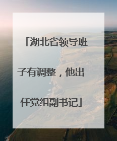 湖北省领导班子有调整，他出任党组副书记