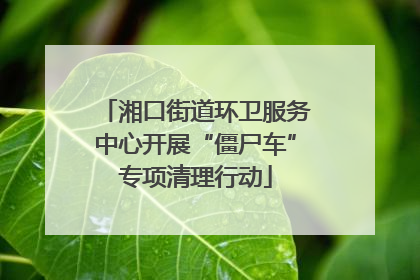 湘口街道环卫服务中心开展“僵尸车”专项清理行动