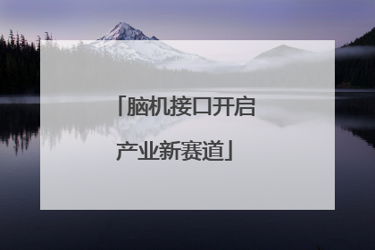 脑机接口开启产业新赛道