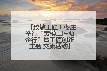 致敬工匠！枣庄举行“劳模工匠助企行”暨工匠创新主题 交流活动
