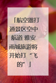 航空器打通景区空中航道 雅安雨城旅游将开始打“飞的”