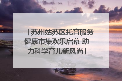 苏州姑苏区托育服务健康市集欢乐启幕 助力科学育儿新风尚