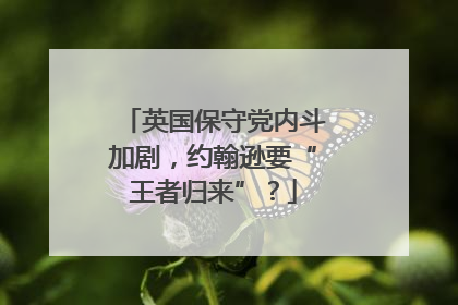 英国保守党内斗加剧，约翰逊要“王者归来”？