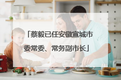 蔡毅已任安徽宣城市委常委、常务副市长