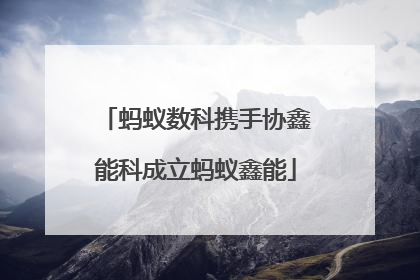 蚂蚁数科携手协鑫能科成立蚂蚁鑫能