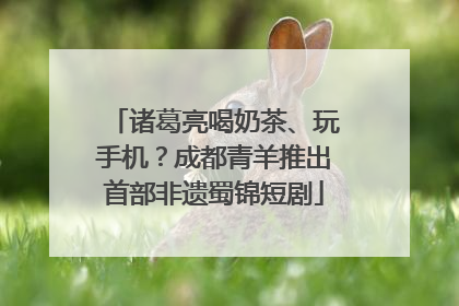 诸葛亮喝奶茶、玩手机？成都青羊推出首部非遗蜀锦短剧