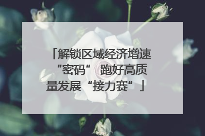 解锁区域经济增速“密码” 跑好高质量发展“接力赛”