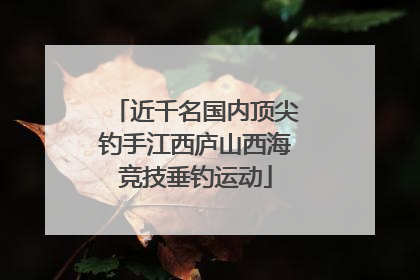近千名国内顶尖钓手江西庐山西海竞技垂钓运动