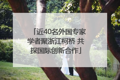 近40名外国专家学者聚浙江柯桥 共探国际创新合作