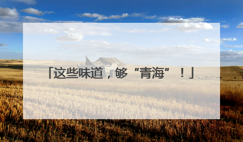 这些味道，够“青海”！
