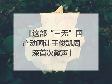 这部“三无”国产动画让王俊凯周深首次献声