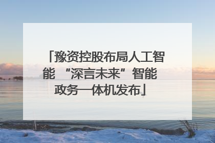 豫资控股布局人工智能 “深言未来”智能政务一体机发布