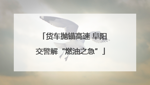 货车抛锚高速 阜阳交警解“燃油之急”