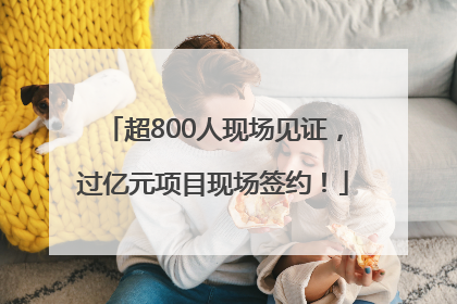 超800人现场见证，过亿元项目现场签约！