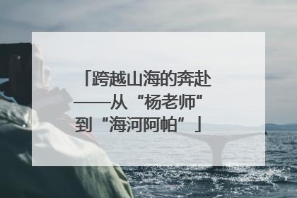 跨越山海的奔赴——从“杨老师”到“海河阿帕”