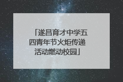 遂昌育才中学五四青年节火炬传递活动燃动校园