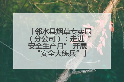 邻水县烟草专卖局（分公司）：走进“安全生产月” 开展“安全大练兵”